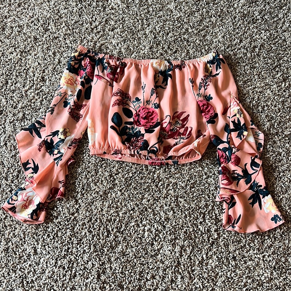 crop floral top